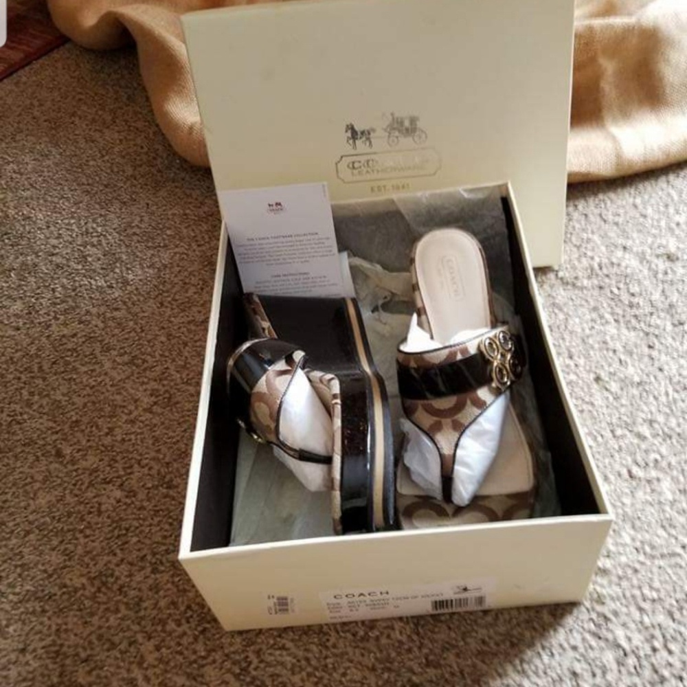 Authentic COACH Sandals Wedges